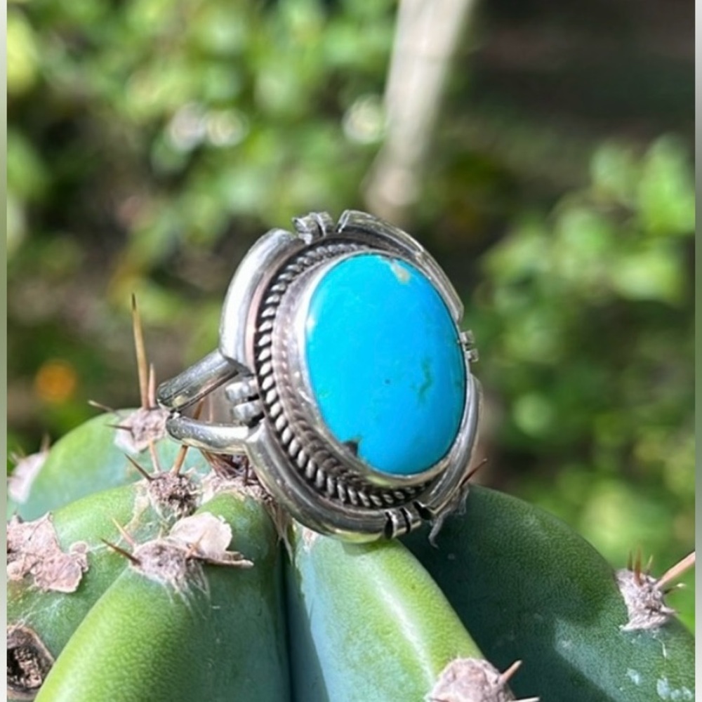Native Four directions Sleeping beauty ring